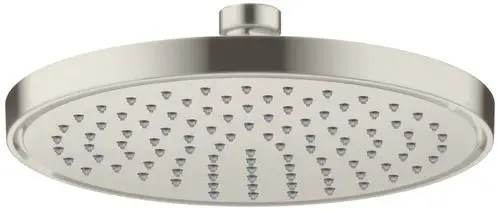 Duschkopf aus Edelstahl mit vielen Düsen, montiert an einer zentralen Halterung. Classic Design von AXOR, geeignet für moderne Bäder.